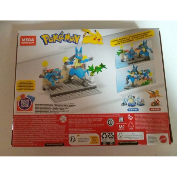 Mega Construx Pokemon Riolu Evolution (& Lucario) 131pc Set HHY94 NEW NIB SEALED - Picture 3 of 4